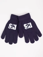 Yoclub Kids's Gloves RED-0012C-AA5A-026 Navy Blue