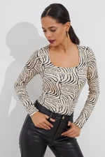 Cool & Sexy Women's Stone Square Collar Blouse
