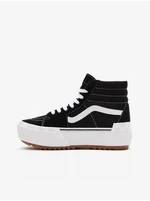 Black & White Womens Ankle Sneakers VANS UA SK8-Hi Stacked - Ladies Black & White Womens Ankle Sneakers VANS UA SK8-Hi Stacked - Ladies