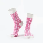 Pink women's plaid socks