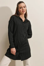 Bigdart 5884 Long Shirt in Woven - Black