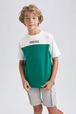 DEFACTO New Regular Fit Color Block Short Sleeve T-Shirt