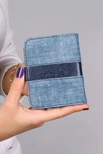 Polo Air Men's Denim Patterned Sports Card Holder, Navy Blue