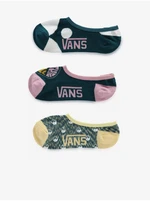 Set of three pairs of women's socks in green, pink and yellow VANS - Women