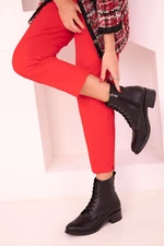 Soho Women's Black-Black Boots & Booties 17474