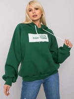 Dark green padded sweatshirt