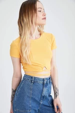 DEFACTO Fitted Short Sleeve Crop Top