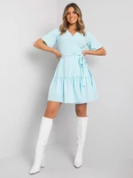 Light blue dress with tie