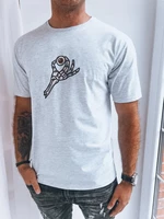 Light grey men's T-shirt with Dstreet print