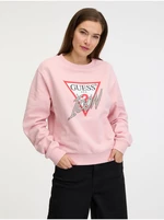 Light pink women's sweatshirt Guess - Women