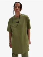 Khaki dámské krátké šaty VANS Center Vee Tee - Dámské