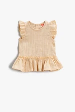 Koton Ruffle Blouse Crew Neck Cotton