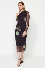 Trendyol Floral Patterned Evening Dress