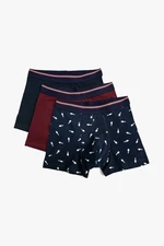 Koton Boy's Navy Blue Patterned Boxer