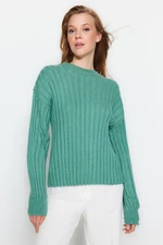 Trendyol Green Soft Textured Knitwear Sweater