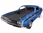 1970 Dodge Challenger T/A Blue Metallic with Black Hood and Black Stripes "NEX Models" 1/24 Diecast Model Car by Welly