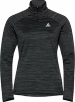 Odlo Women's Run Easy Half-Zip Long-Sleeve Mid Layer Top Black Melange L Sweat-shirt de course