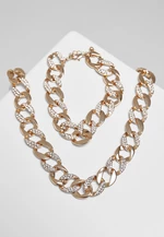 Basic set of gold diamond necklaces and bracelets