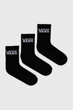 Ponožky Vans 3-pak pánske, čierna farba
