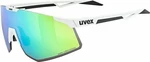 UVEX Pace Perform Small CV White Mat/Mirror Green Cyklistické okuliare