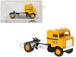 1950 Kenworth Bullnose Truck Tractor Yellow with Black Stripes "ICX" 1/87 (HO) Scale Model Car by Brekina