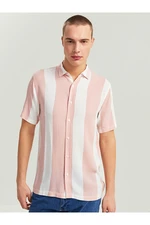 LC Waikiki Men's Regular Fit Short Sleeve Striped Shirt.