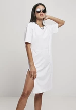 Women's Organic Oversized T-Shirt with Slit White