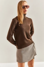 Bianco Lucci Women's Turtleneck Knitwear Sweater
