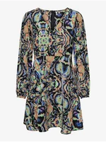 Blue-orange women's patterned dress ONLY Nova - Women