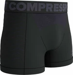 Compressport Seamless Boxer M Black/Grey XL Bežecká spodná bielizeň