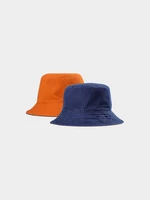 Pánský oboustranný bucket hat - tmavě modrý/oranžový