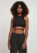 Women's trapezoidal cropped top black