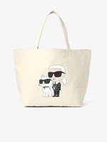 Karl Lagerfeld Ikonik 2.0 Canv Shopper taška Bílá