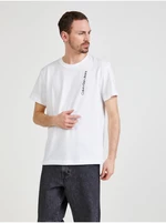 White Men's Patterned T-Shirt Calvin Klein Jeans - Men's