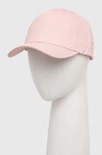 Bavlněná baseballová čepice Guess růžová barva, s aplikací, V4RZ02 WFKN0