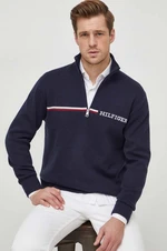 Svetr Tommy Hilfiger pánský, tmavomodrá barva, s pologolfem, MW0MW33508