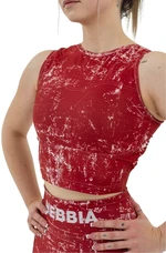 Nebbia Crop Tank Top Rough Girl Red M Tricouri de fitness