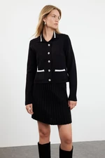 Trendyol Black Crop Pocket Detailed Mini Skirt Knitwear Two Piece Set
