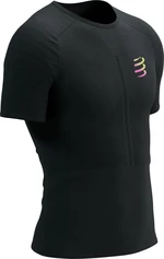 Compressport Racing SS Tshirt M Black/Safety Yellow M Běžecké tričko s krátkým rukávem