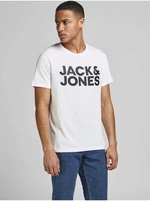 Biele pánske tričko Jack & Jones