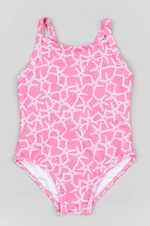 Jednodílné plavky pro miminko zippy růžová barva