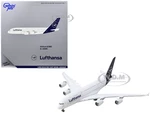 Airbus A380 Commercial Aircraft "Lufthansa" White with Blue Tail 1/400 Diecast Model Airplane by GeminiJets
