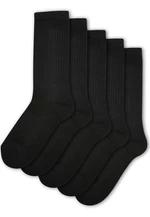 Children's Sports Socks 5-Pack Black