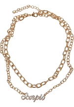 Diamond Zodiac Scorpio Necklace - Gold Color