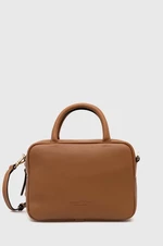 Kožená kabelka Marc O'Polo hnedá farba