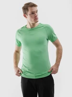 Pánské bezešvé outdoorové běžecké tričko - zelené