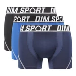 DIM SPORT MICROFIBRE BOXER 3x - Men's sports boxer briefs 3 pcs - black - blue