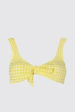 Trendyol Yellow Textured Bikini Top
