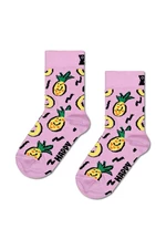 Detské ponožky Happy Socks Kids Pineapple Sock ružová farba