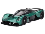 Aston Martin Valkyrie Aston Martin Racing Green Metallic with Black Top 1/18 Model Car by Top Speed